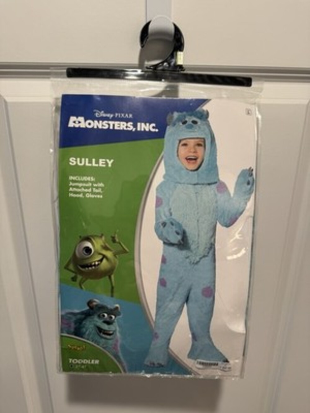 Spirit Disney Pixar Monsters Inc Sulley Toddler Hooded Costume 3T-4T